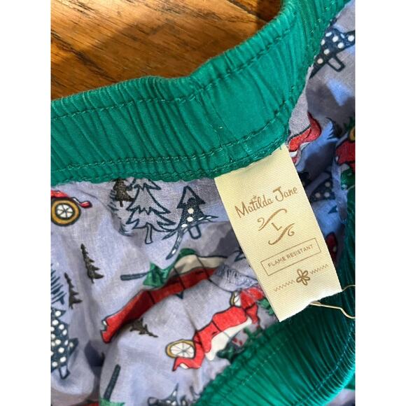 Matilda Jane Adult Christmas Lounge Pants Red Car Pajama Pants Unisex Large NWT - Picture 9 of 9